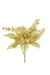 Floral Silk Christmas Pick Poinsettia Xmas Pick 15cm In Gold