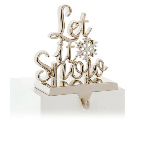 Premier Decorations Christmas Stocking Hanger Let it Snow Christmas Stocking Holder