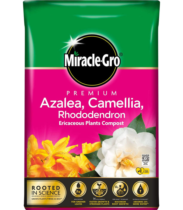 Miracle-Gro Compost Miracle-Gro Premium Azalea, Camellia & Rhododendron Ericaceous Compost 40 Litres