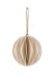Floral Silk Baubles Cream Paper Honey Combed Ball 10cm Various Colours