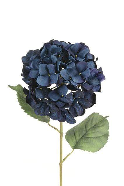 Floral Silk Hydrangea Dark Blue Luxury Hydrangea 68cm Available in Purple & Dark Blue