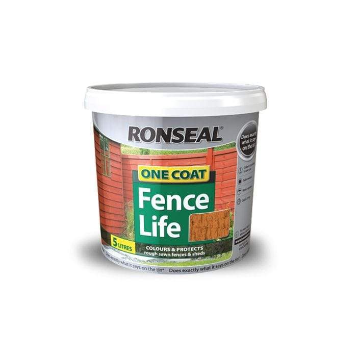 Ronseal Fence Paint Ronseal One Coat Fence Life 5L Harvest Gold