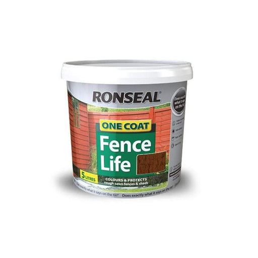 Ronseal Fence Paint Ronseal One Coat Fence Life 5L Medium Oak