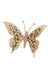 Floral Silk Clip On Decorations Gold Butterfly Clip on Decoration 17cm