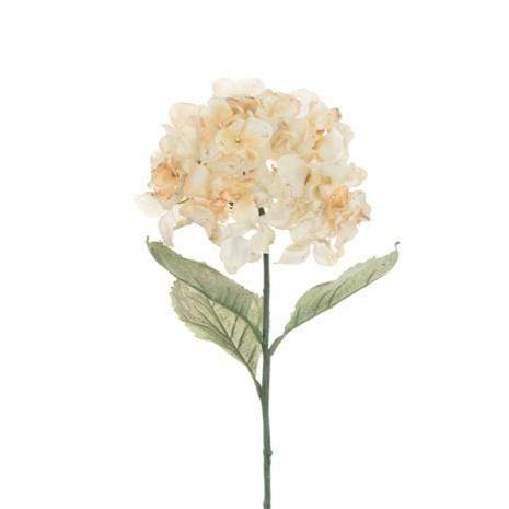 Floral Silk Hydrangeas Cream Antique Hydrangea Stem 76cm