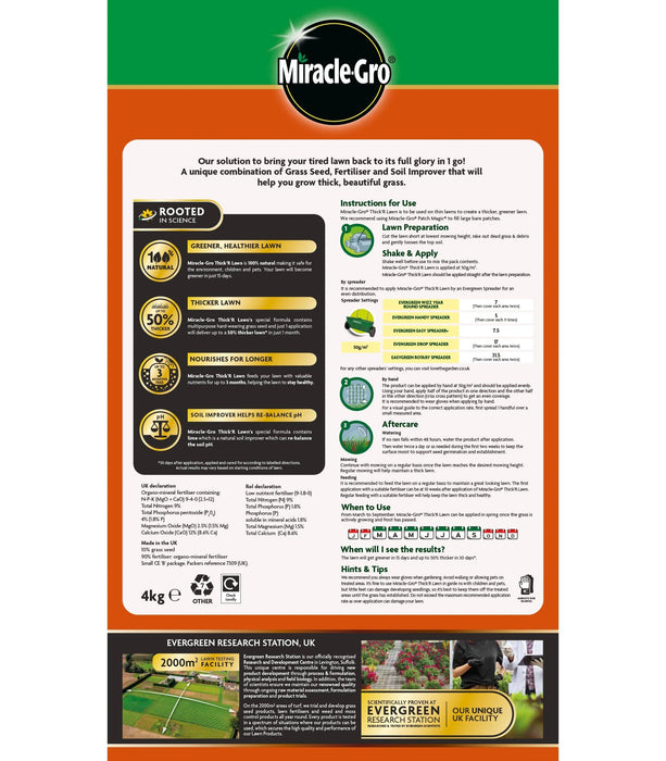 Miracle-Gro Lawn Food Miracle-Gro Thick'R Lawn 4 kg bag