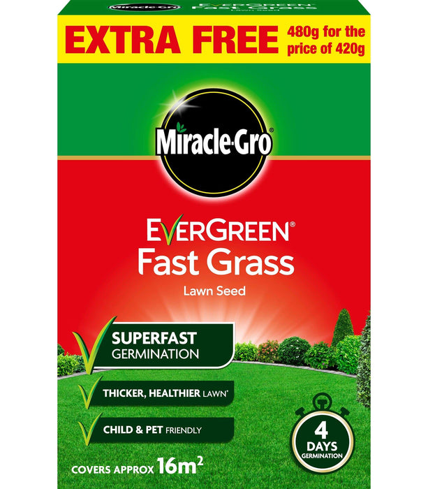 Miracle-Gro Lawn Seed Miracle-Gro EverGreen Fast Grass Lawn Seed 480g 16m2