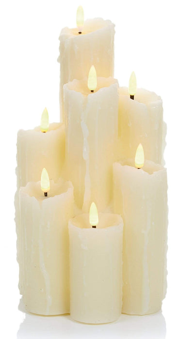Premier Decorations LED Candles Premier Flickabrights 7 Melted Edge Candles