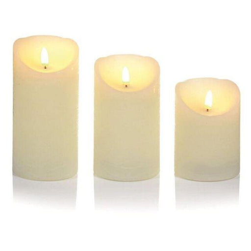 Premier Decorations LED Candles Premier Set Of 3 Flickabright Candles