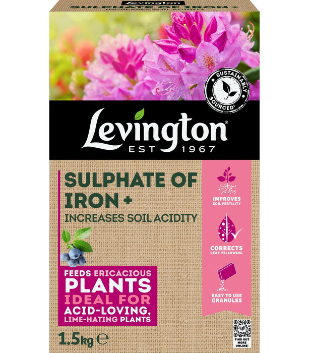 Levington Soil Enhancement Levington Sulphate of Iron 1.5kg Levington Sulphate of Iron 1.5kg | Windlebridge Garden Nursery