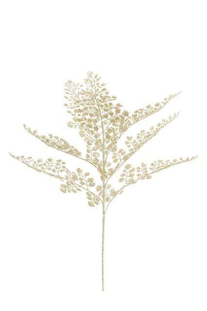 Floral Silk Maidenhair Fern Sparkle Maidenhair Spray 55cm Platinum or Silver