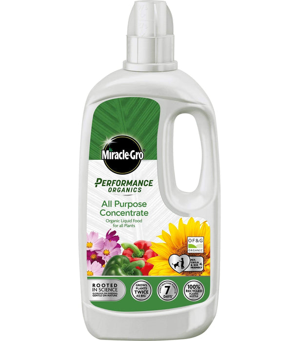 Miracle-Gro Organic Plant Food Miracle-Gro Performance Organics All Purpose Liquid Concentrate Food 1 Litre