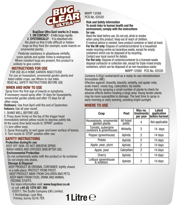 Clear Pest Control BugClear™ Ultra Gun 1 litre