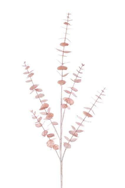 Floral Silk Eucalyptus Pink Metallic Eucalyptus Spray 90cm In Various Colours