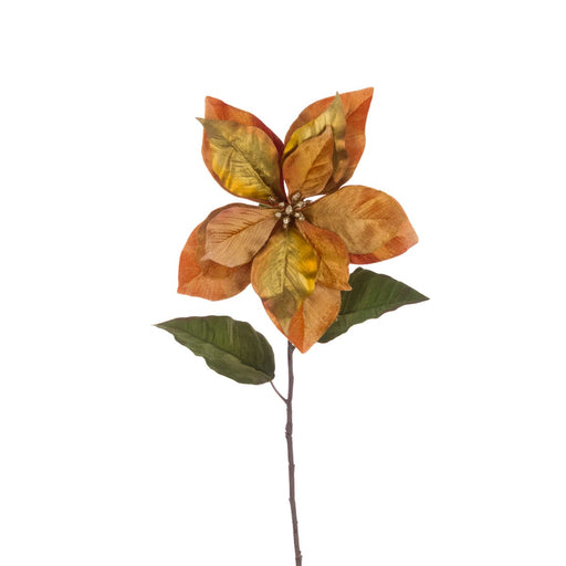 Floral Silk Poinsettia Earth Poinsettia Spray 71cm