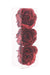 Floral Silk Clip On Decorations Red Glittered Rose Clip 7cm 3 Pack Various Colours