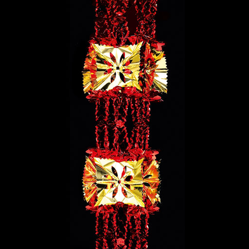 Premier Decorations Christmas Decorations Red & Gold 2.7M x 33cm Christmas Foil Garland Red & Green