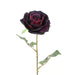 Floral Silk Roses Luxury Bella Rose 66cm Aubergine