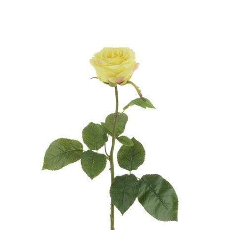 Floral Silk Roses Yellow Single Rose 67cm