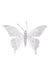 Floral Silk Clip On Decorations Silver Butterfly Clip on Decoration 17cm
