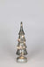 Floral Silk Table Decoration Glass Tree Ornament With Battery Operated Lights