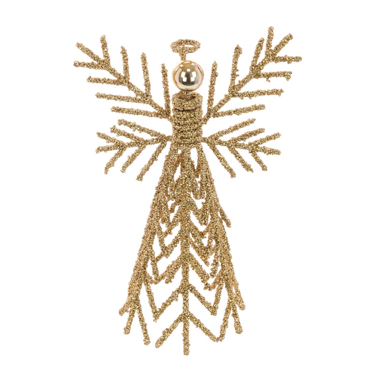 Wire Angel Tree Topper 32cm In Gold — Windlebridge Garden Nursery